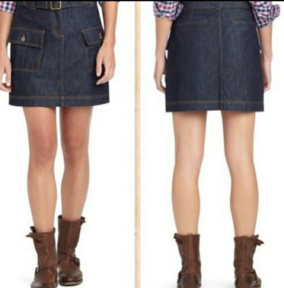 NWT Brooks Brothers Denim Skirt Sz 4